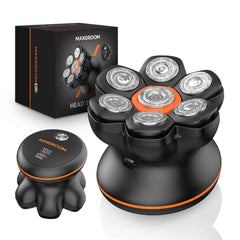 7D Ultimate Magnetic Head Shaver – 0.10mm Ultra Close Bald Shaving System with Integrated LED & IPX6 Waterproofing