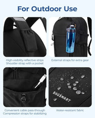 Casual Travel & College Backpack 15.6" – Lightweight Waterproof Weekender Sport Bookbag for Men & Women (20–35L)