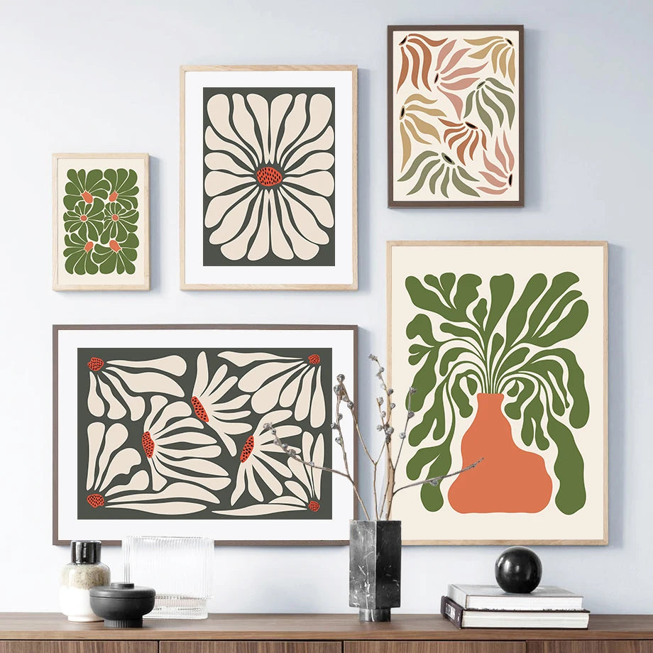 Abstract Flower Market Canvas Print by Snagg A Print