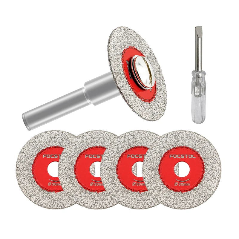 Mini Brazed Cutting Disc Saw Blade | Glass Jade Crystal Tile Marble Round Shank CE Certified 30–50mm