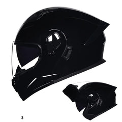 Dual Lens Flip-Up Full Face Motorcycle Helmet by Snagg A Motorcycle Helmet