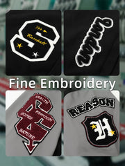 Men’s Vintage Letter Embroidery Bomber Jacket by Snagg A Jacket