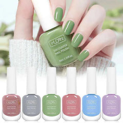 Essential 6 Piece Water-Based Nail Polish Collection – 10ml Nude, Red & Pink Peel Off Air Dry Kit