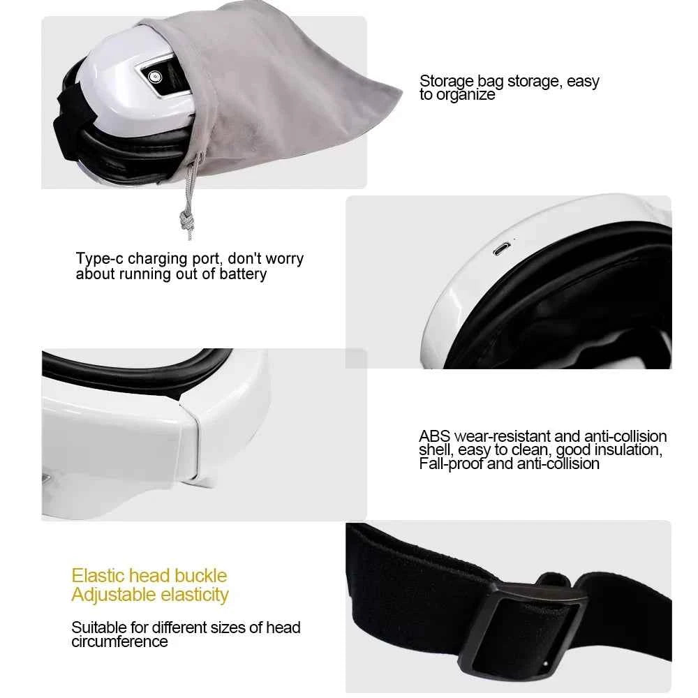 Smart Portable Airbag Eye Massager – Bluetooth Music Eye Relaxation Mask