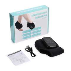 Electric Heated Ankle & Foot Massager Wrap – Cordless Vibration Therapy Support Brace