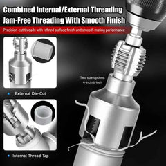 1 Set Professional PPR/PVC Water Pipe Threader & Triple Flute Counterbore Kit