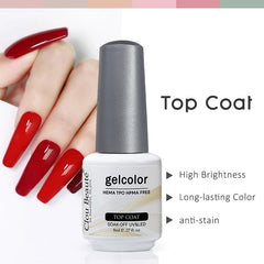 Professional 15ml HEMA & TPO Free Gel Polish – High-Performance Red & Multi Tone Semi Permanent Varnish