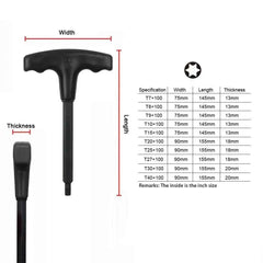 10 Pcs Professional T-Handle Hex Key Set | Metric or SAE Master Allen Wrench Kit with Wall-Mount Storage Stand