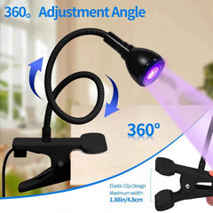 360° Rotatable Mini LED UV Nail Lamp – Professional Clip On Flash Cure Light