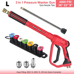 4000 PSI Spray Gun with Nozzles & Foam Lance Kit by Snagg A Foam Cannon