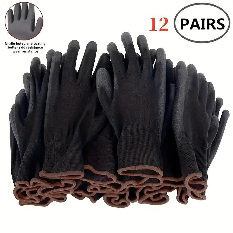 12 Pairs Protective Work Gloves by Snagg A Gloves