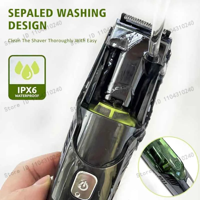 Professional Vacuum Beard Trimmer – 20 Length Precision Grooming System with Integrated Hair Collection