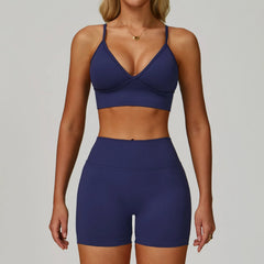 Women's 2/3-Piece Seamless Yoga Set | Gym Workout Suit Fitness Bra Crop Top Long Sleeve Leggings