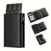 Men’s RFID Pop-Up Wallet with Zipper Coin Purse by Snagg It Wallet