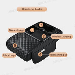 Car Armrest Cushion with Wireless Charging by Snagg An Armrest