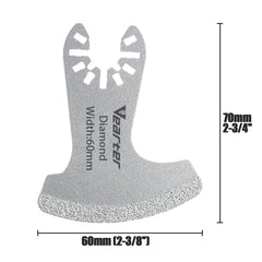 Diamond Oscillating Saw Blades 7pcs | Quick-Release Universal Multitool Triangle Blade for Tile Grout Ceramic