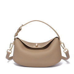 Genuine Leather Minimalist Crossbody Bag – Small Luxury Fashion Handbag & Shoulder Bag for Women (24×11×11cm)