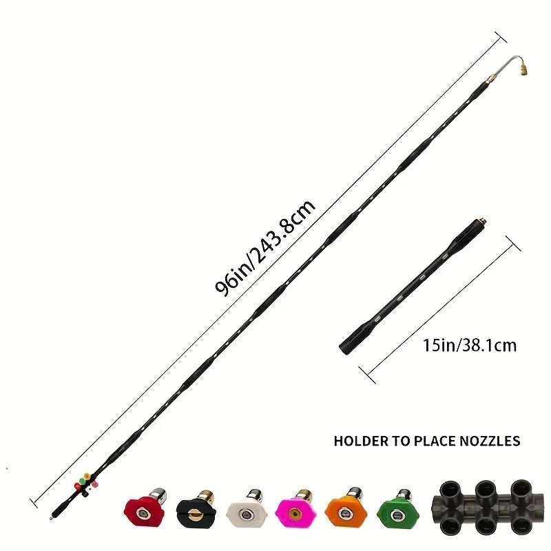 4000 PSI Heavy Duty Pressure Washer Extension Rod Kit by Snagg As Extension Rod