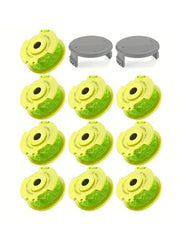 0.08” Twisted Weed Trimmer Line Compatible with Ryobi ONE+ Trimmers - 10 Spools and 2 Caps - String