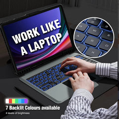 Magic Keyboard For Samsung Galaxy Tab S10 FE+ Case by Snagg A Wireless Keyboard