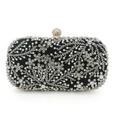 Handmade Crystal Pearl Flower Evening Clutch by Snagg It Purses