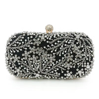 Handmade Crystal Pearl Flower Evening Clutch by Snagg It Purses