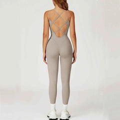 Women's Sports Jumpsuit Gym Set | Training Yoga Suit Fitness Romper Stretch Workout Bodysuit
