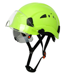 Vented construction safety helmet with built-in visor – image 24