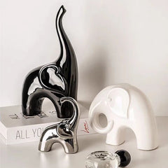 Family of Three Elephant Figurines by Snagg A Sculpture