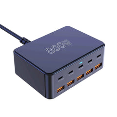 800W GaN 10-Port Fast Desktop Charging Station | USB-C PD Fast Charger iPhone Samsung MacBook Laptop