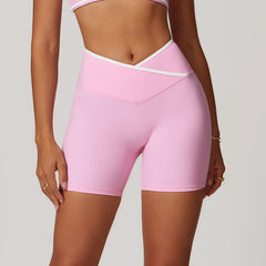Women's V-Waist High Waist Yoga Shorts | Breathable Running Cycling Gym Fitness Workout