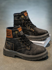 Men’s High-Top Denim Boots by Snagg A Shoes