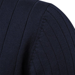 Men’s England Style Quarter-Zip Pullover | Premium Cotton-Lycra Winter Sweater