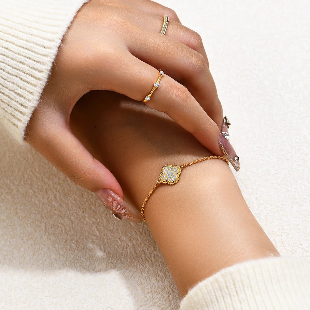 Luxury Bezel Moissanite Bracelet by Snagg A Bracelet