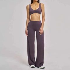 Women's 2/3-Piece Long Sleeve Workout Set | Gym Tracksuit Leggings Sports Bra Athletic Activewear