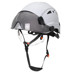 Vented construction safety helmet with built-in visor – image 44