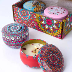 4PCS/Set Vintage Box Scented Candle
