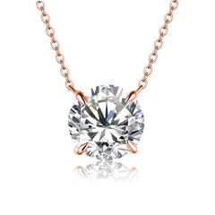 1 Carat Round Brilliant Moissanite Pendant Necklace - SnaggIt