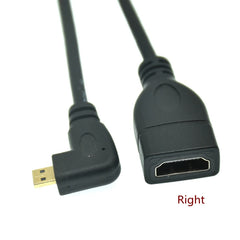 90-Degree Micro HDMI to HDMI Cable – Up/Left/Right Angle for Sony A6400, GH4 & Digital Camera (50cm/150cm)