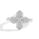 Original Moissanite Cross Flower Ring by Snagg A Ring
