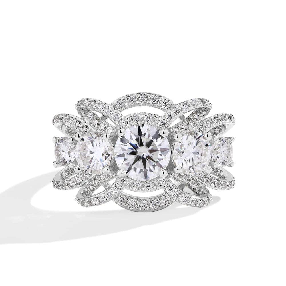 1ct Round Cut Moissanite Ring - SnaggIt