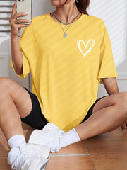 Simple Love Print Womans Streetwear T-Shirt