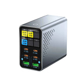 140W GaN Smart Multi-Port Desktop Charger | PD + QC Intelligent Digital Display for Phones Tablets