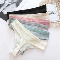 Seamless Cotton G-String 10-Pack | Breathable Thong Solid Colour Plus Size Women's Underwear