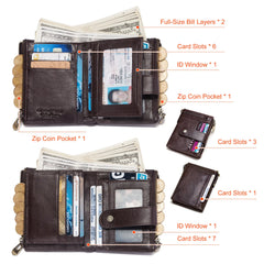 Genuine Leather RFID Cardholder Wallet by Snagg It Wallet