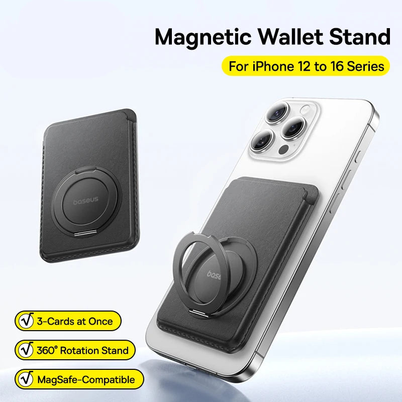 MagSafe Compatible Magnetic Wallet Stand Case by Snagg A MagSafe Wallet