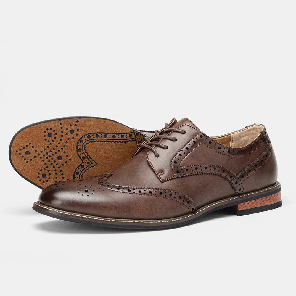 Men’s Brogue Dress Shoes – Lace-Up Formal Wedding & Social Shoes by Snagg A Shoes