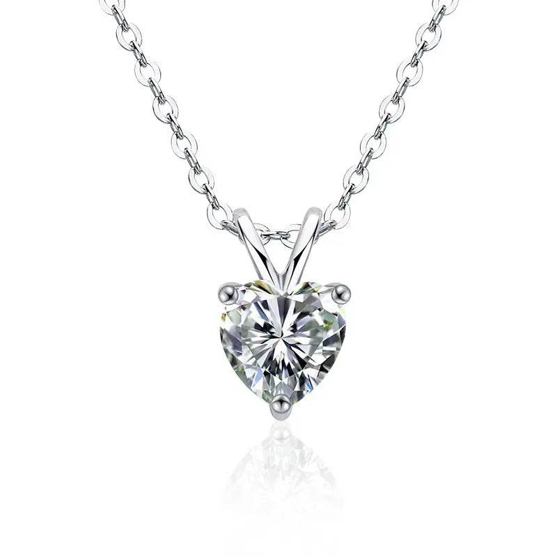 2ct Green Moissanite Heart Necklace - SnaggIt