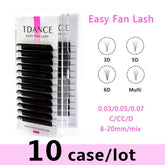 Professional 10 Piece Self-Fanning Eyelash Set – Rapid Blooming Extension Kit