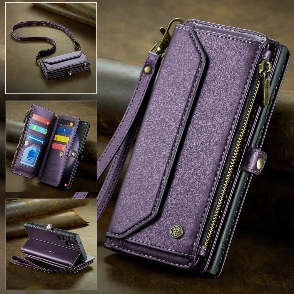 Crossbody Wallet Case for Samsung Galaxy S25 / A Series by Snagg A Phone Case